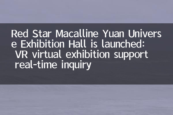 تم إطلاق قاعة معارض Red Star Macalline Yuan Universe: VR Virtual Exhibition Support في الوقت الفعلي التحقيق