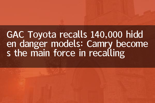 تتذكر GAC Toyota 140،000 نموذج مخفي للخطر: يصبح كامري القوة الرئيسية في التذكير
