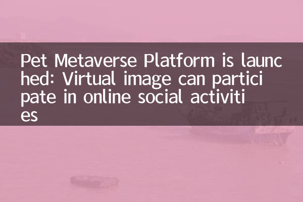 تم إطلاق منصة Pet Metaverse: يمكن أن تشارك الصورة الافتراضية في الأنشطة الاجتماعية عبر الإنترنت