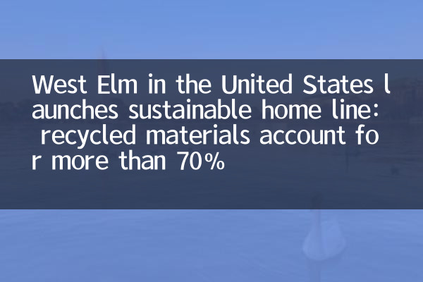 تطلق West Elm في الولايات المتحدة خط المنزل المستدام: تمثل المواد المعاد تدويرها أكثر من 70 ٪